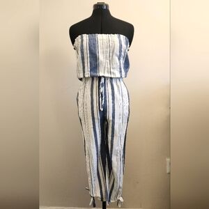 Sleeveless Striped Jumpsuit